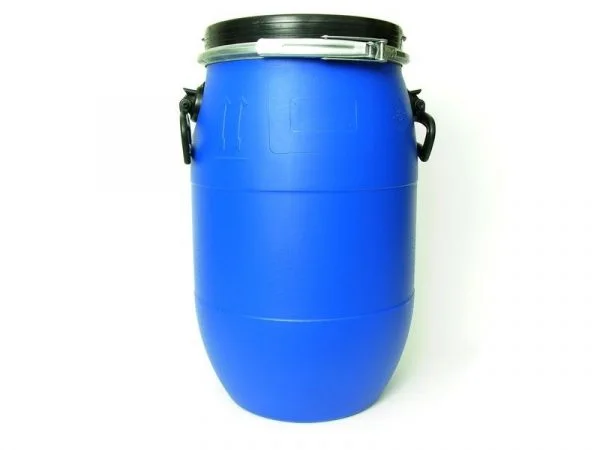 Blue plastic open-top drum | VELCARE (Allopurinol) (Bisoprolol)