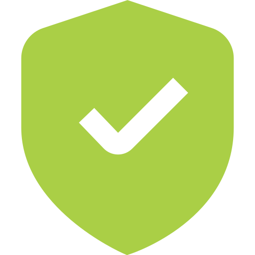 Green shield icon with check | VELCARE