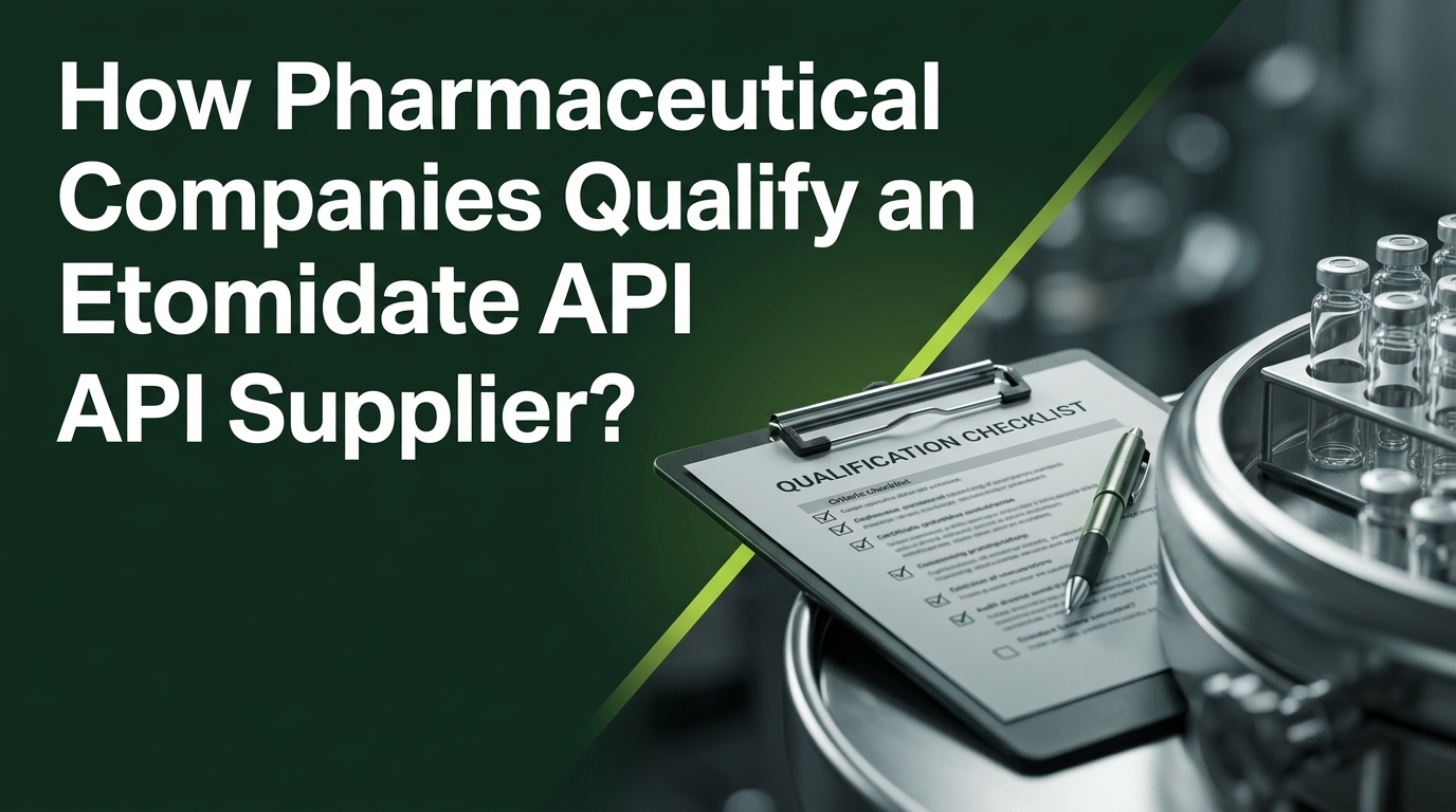 How Pharmaceutical Companies Qualify an Etomidate API Supplier