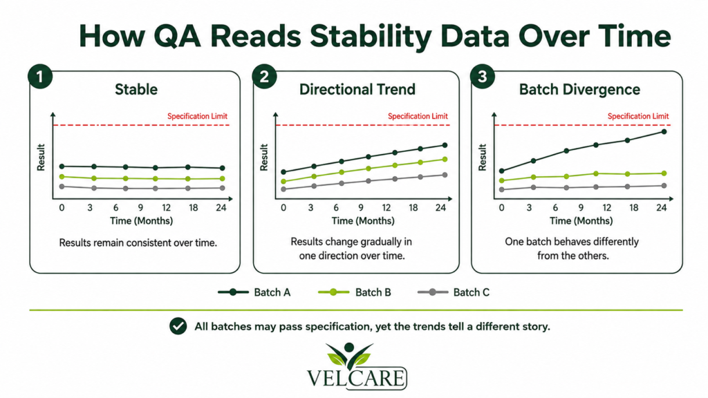 Long-Term, Accelerated, and Intermediate Stability Conditions